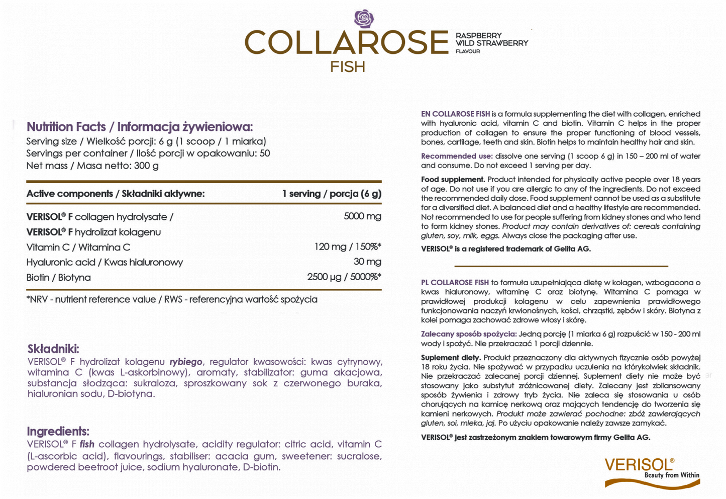 ALLDEYNN COLLAROSE , COLLAGEN HYDROLYZATE 300G